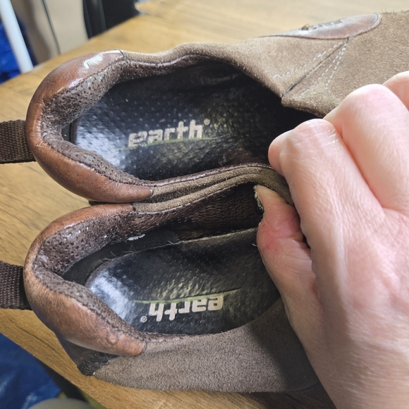 Earth Kalso Caribou Brown Suede Leather Flat Shoes - Picture 4 of 12